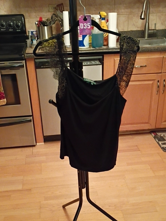 Lauren Ralph Lauren Tops - Lauren Ralph Lauren Black Lace-Shoulder Camisole